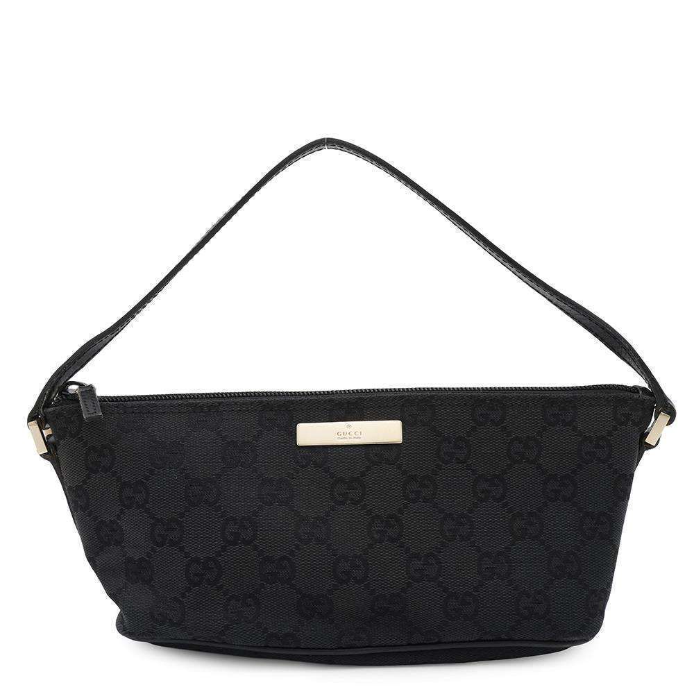 Gucci GG Canvas Handbag Accessory Clutch Bag Black